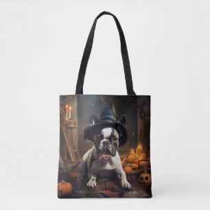 Französische Bulldogge Kürbisse Halloween Gruselig Tasche