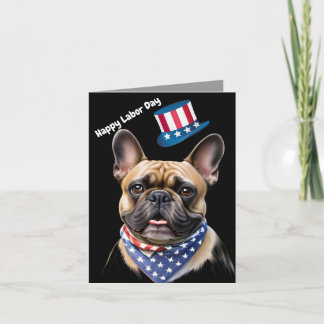 Französische Bulldogge Labor Day French Bulldog Feiertagskarte