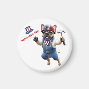 Französische Bulldogge Labor Day French Bulldog Magnet