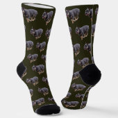 Französische Bulldogge läuft Socken (Gewinkelt)
