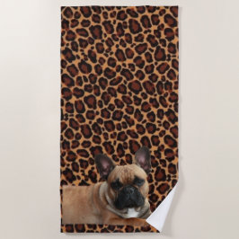 französische Bulldogge Leoprint French Bulldog  Strandtuch