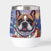 Französische Bulldogge Lichterkette Weihnachten  (Rückseite)