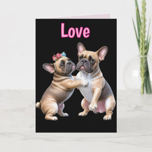 Französische Bulldogge Liebe Französische Bulldog Feiertagskarte