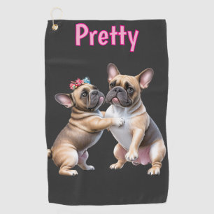 Französische Bulldogge Liebe  Französische Bulldog Golfhandtuch