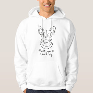 Französische Bulldogge Linienkunst. Klein gebaut. Hoodie