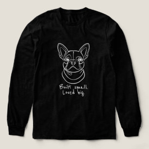 Französische Bulldogge Linienkunst. Klein gebaut. Tri-Blend Shirt
