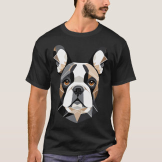 Französische Bulldogge - Low Poly - Minimalistisch T-Shirt