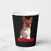 Französische Bulldogge Luftballon French Bulldog Pappbecher (Rückseite)