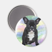 Französische Bulldogge Mama Aquarellmalerei Art Magnet (Vorderseite/Rückseite)