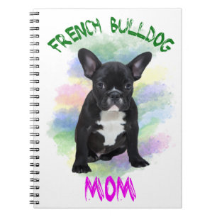 Französische Bulldogge Mama Aquarellmalerei Art Notizblock