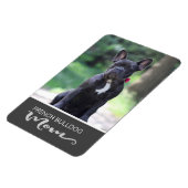 Französische Bulldogge-Mama Foto des Hundes einfüg Magnet (Linke Seite)