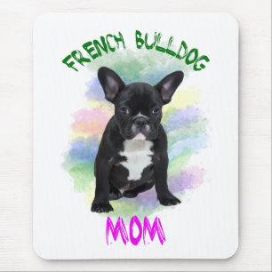 Französische Bulldogge Mama Wasserfarbe Ölmalerei Mousepad