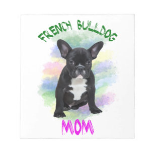 Französische Bulldogge Mama Wasserfarbe Ölmalerei  Notizblock