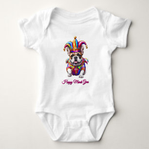 Französische Bulldogge Mardi Gras Französische Bul Baby Strampler