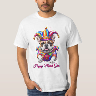 Französische Bulldogge Mardi Gras Französische Bul T-Shirt