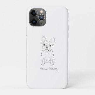 Französische Bulldogge Minimalistische Linienkunst Case-Mate iPhone Hülle