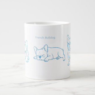 Französische Bulldogge Minimalistische Linienkunst Jumbo-Tasse