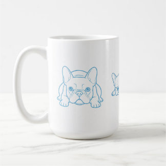 Französische Bulldogge Minimalistische Linienkunst Kaffeetasse
