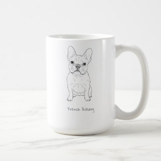 Französische Bulldogge Minimalistische Linienkunst Kaffeetasse