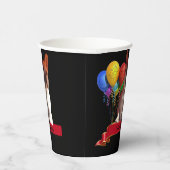 französische Bulldogge mit Ballons Pappbecher (Rechts)