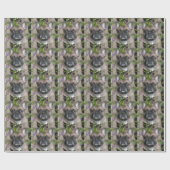 Französische Bulldogge mit Biene French Bulldog Geschenkpapier (Flach)