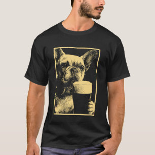 Französische Bulldogge mit Bier trinkendem Humor f T-Shirt