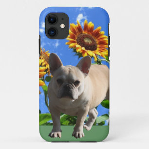 Französische Bulldogge mit Blumen French Bulldog  Case-Mate iPhone Hülle