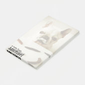 Französische Bulldogge mit einem Schnurrbart Post-it Klebezettel (angewinkelt)