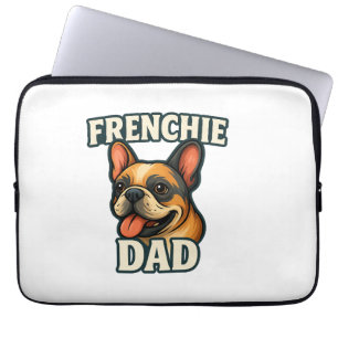 Französische Bulldogge mit FRENCHIE-VATERText für  Laptopschutzhülle