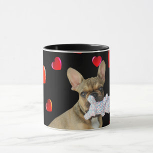 Französische Bulldogge mit Herz French Bulldog Tasse