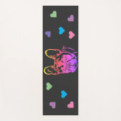 französische Bulldogge mit Herzhalsband Yogamatte (Vorderseite)