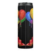 Französische Bulldogge mit Luftballons Thermosbecher (Rückseite)