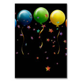 Französische Bulldogge mit Luftballons Tischnummer (Rückseite)