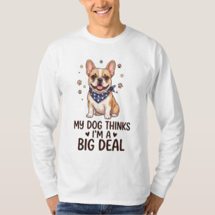 Französische Bulldogge mit Sternen-Bandana T-Shirt