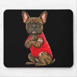 Französische Bulldogge mit tätowierter französisch Mousepad