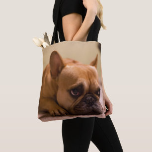 Französische Bulldogge mit unschuldigem Gesicht Tasche