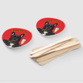 Französische Bulldogge mit Zigarre Neujahr Fächer (Non-assembled)