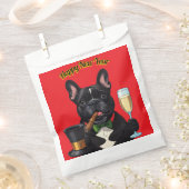 Französische Bulldogge mit Zigarre Neujahr Geschenktütchen (Ausgeschnitten)