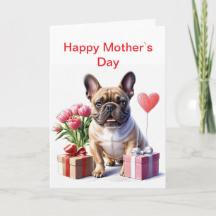 Französische Bulldogge Mothers Day French Bulldog Einladung