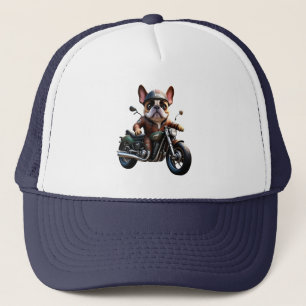 Französische Bulldogge Motorrad French Bulldog  Truckerkappe