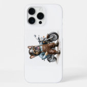 französische Bulldogge Motorrad iPhone Hülle (Rückseite)