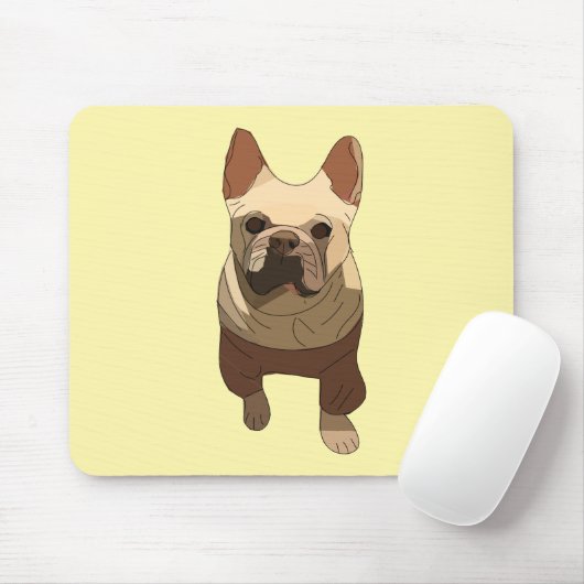 Französische Bulldogge Mousepad (Mit Mouse)