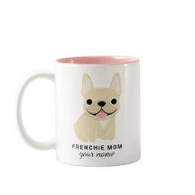 Französische Bulldogge-Mug Name & Phrase & Farbe
