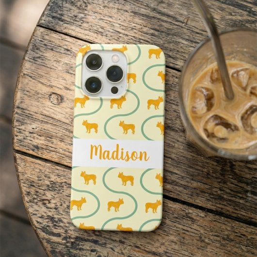 Französische Bulldogge Muster Benutzerdefinierter  iPhone Hülle