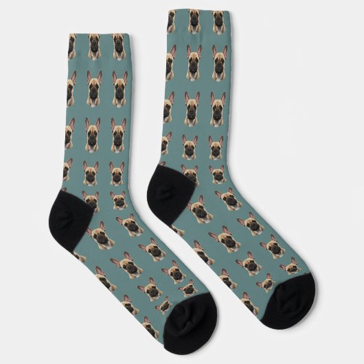 Französische Bulldogge Muster Socken (Rechts)