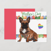 Französische Bulldogge Muttertag French Bulldog Einladung (Vorne/Hinten)