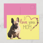  französische Bulldogge Muttertag French Bulldog Postkarte (Vorne/Hinten)