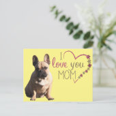  französische Bulldogge Muttertag French Bulldog Postkarte (Stehend Vorderseite)