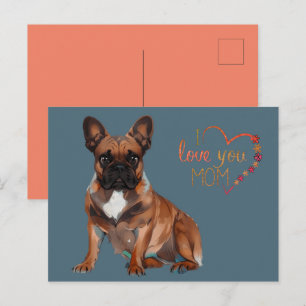 Französische Bulldogge Muttertag French Bulldog Postkarte