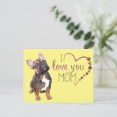  französische Bulldogge Muttertag French Bulldog Postkarte (Stehend Vorderseite)